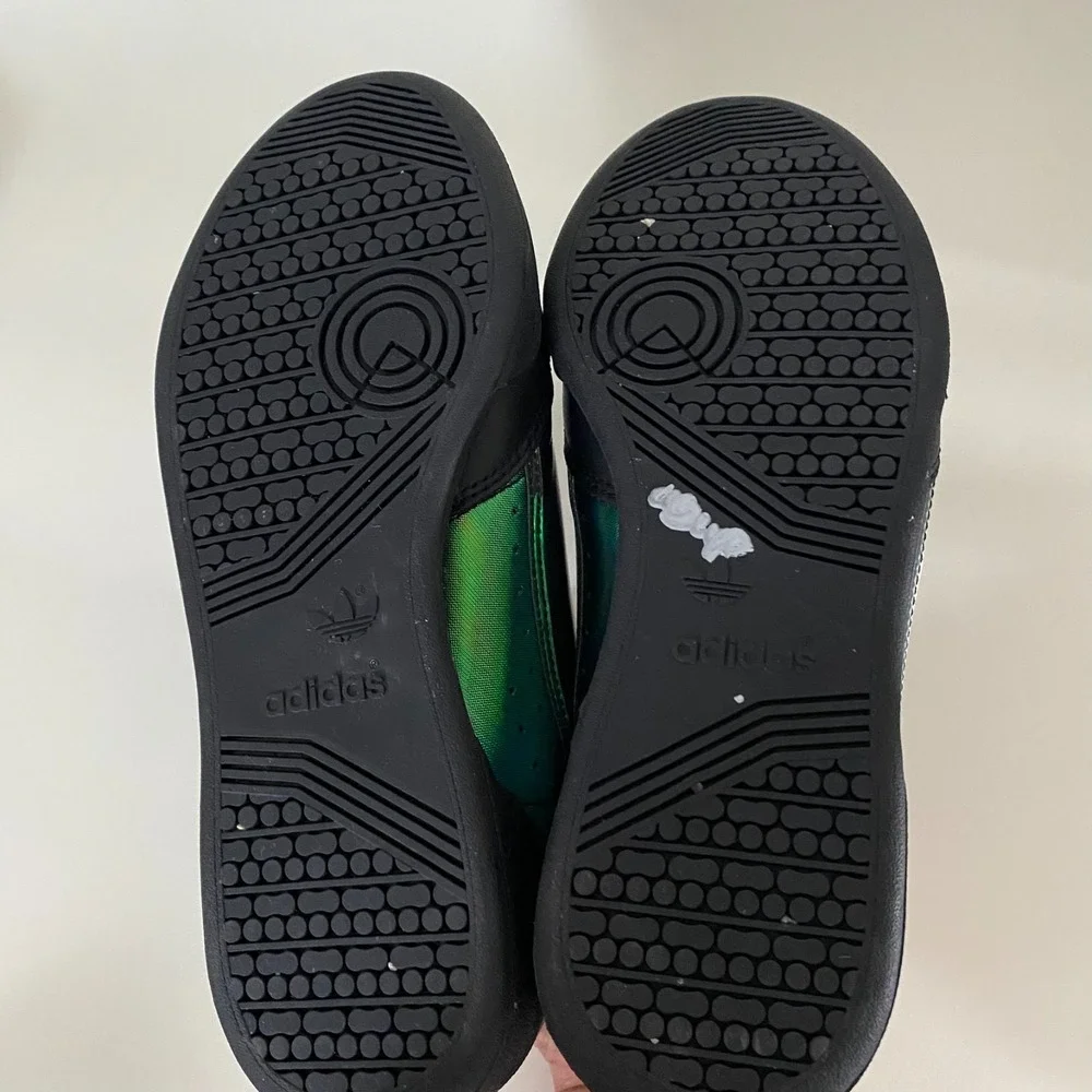 Adidas Continental 80 Women's Sneaker Size 7 Green‎ Black Gold Iridescent EE8738